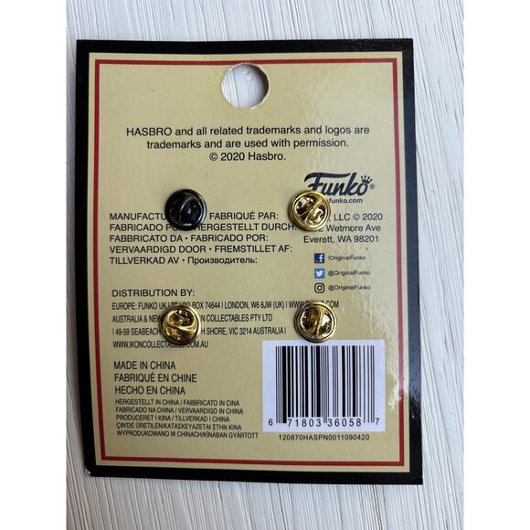 Hasbro Playing Everyday Enamel Lapel Pin Set By Funko.. New - Picture 3 of 4